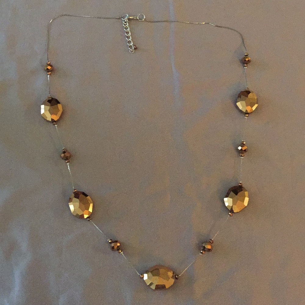 Gold beaded necklace